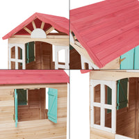 Casetta Giocattolo Lulä da Esterno in Legno di Abete 130x115x101 cm casa.pro