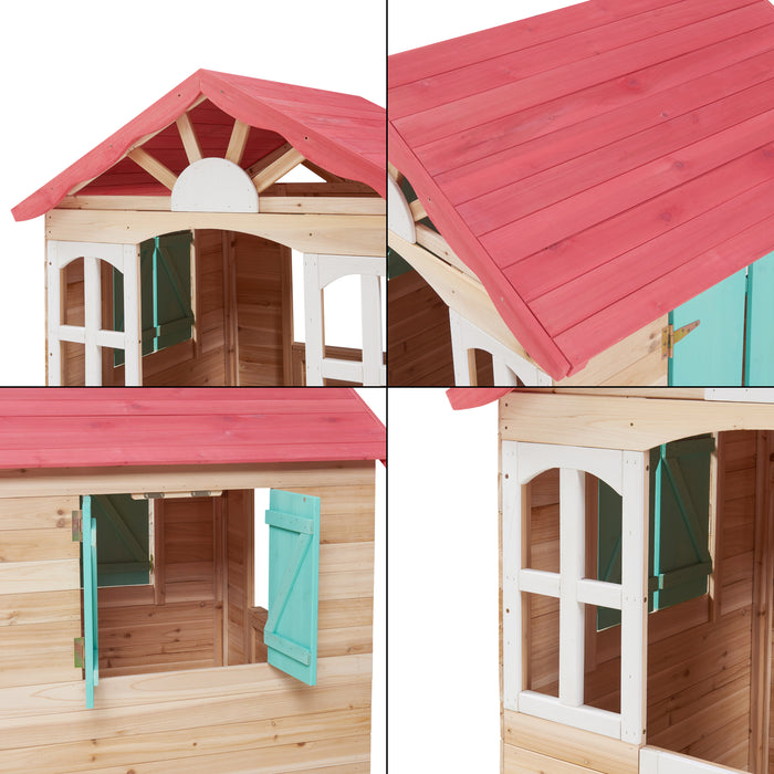 Casetta Giocattolo Lulä da Esterno in Legno di Abete 130x115x101 cm casa.pro