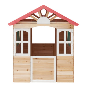 Casetta Giocattolo Lulä da Esterno in Legno di Abete 130x115x101 cm casa.pro