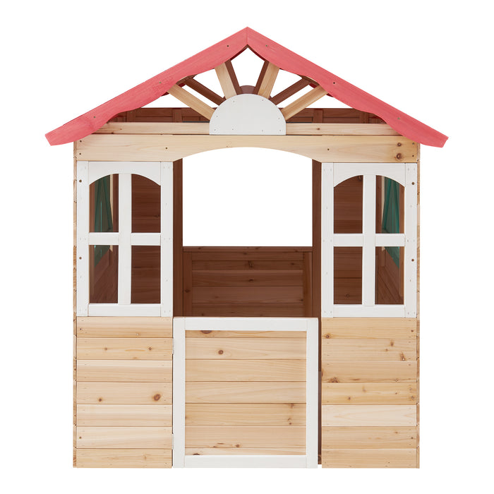 Casetta Giocattolo Lulä da Esterno in Legno di Abete 130x115x101 cm casa.pro