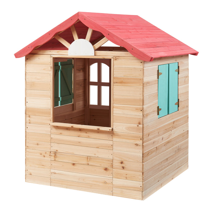 Casetta Giocattolo Lulä da Esterno in Legno di Abete 130x115x101 cm casa.pro