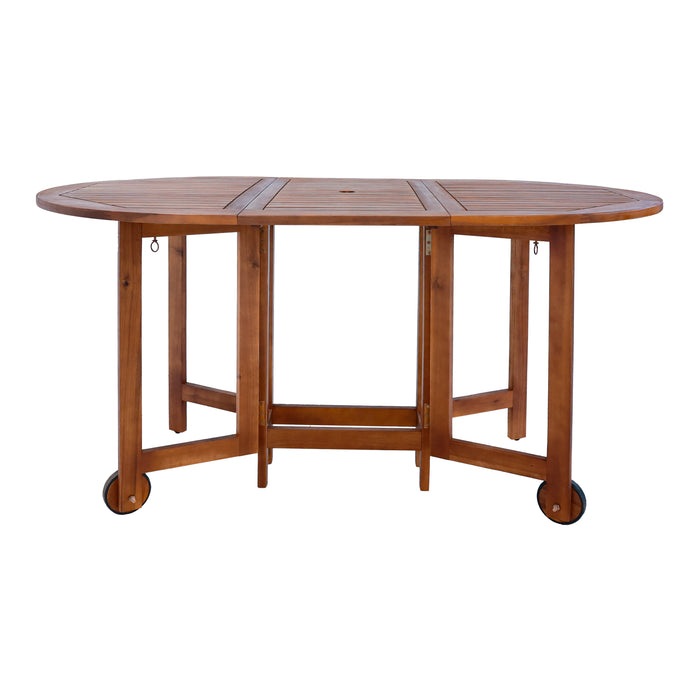 Set da Pranzo per Esterno Acerenza in Legno di Acacia Certificato FSC [en.casa]