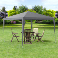 Gazebo per Eventi Wedau con Copertura Impermeabile 300x300x255 cm Grigio Scuro casa.pro