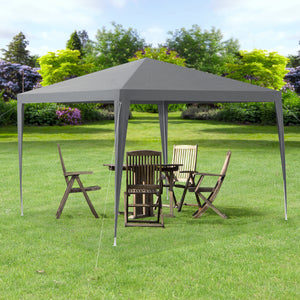 Gazebo per Eventi Wedau con Copertura Impermeabile 300x300x255 cm Grigio Scuro casa.pro