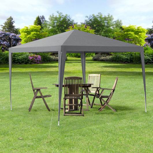 Gazebo per Eventi Wedau con Copertura Impermeabile 300x300x255 cm Grigio Scuro casa.pro
