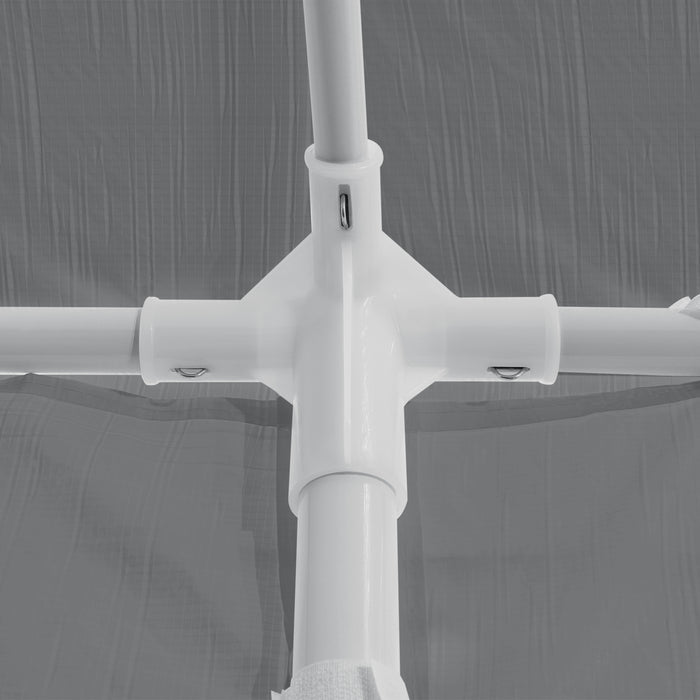 Gazebo per Eventi Wedau con Copertura Impermeabile 300x300x255 cm Grigio Scuro casa.pro