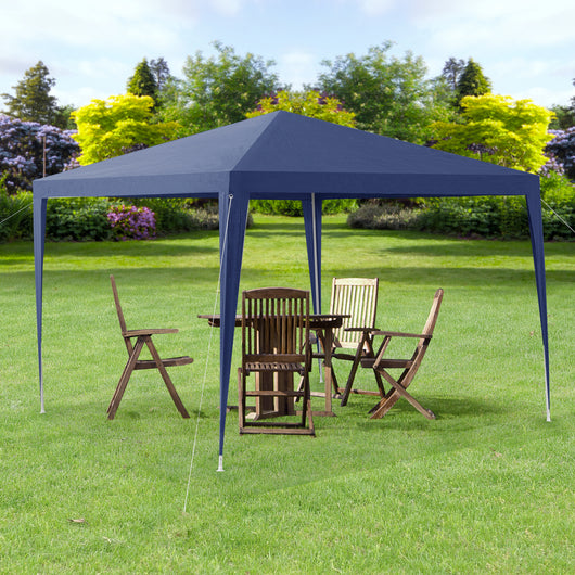 Gazebo per Eventi Wedau con Copertura Impermeabile 300x300x255 cm Blu Scuro casa.pro