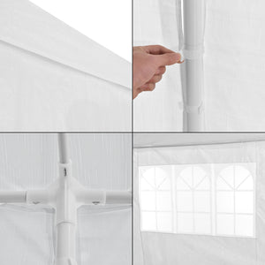 Gazebo per Eventi Wedau con Copertura Impermeabile 400x300x255 cm Bianco casa.pro