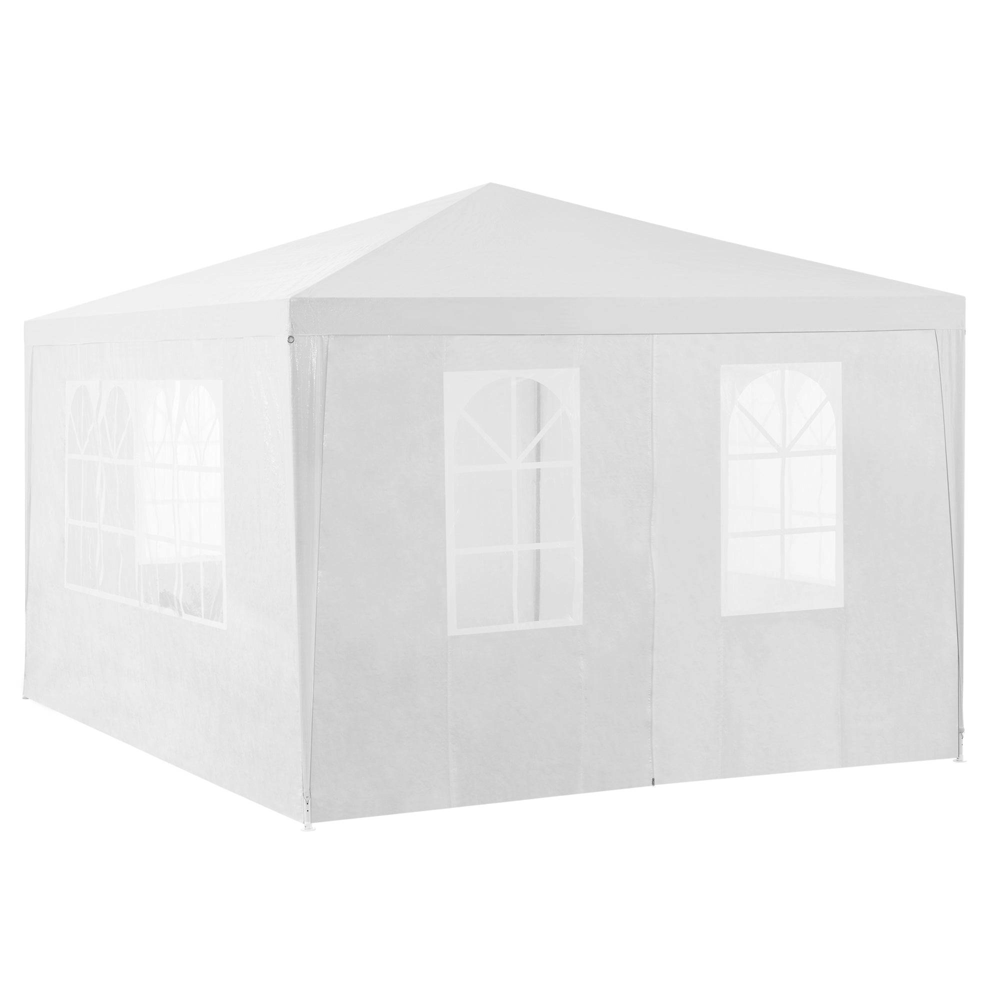 Gazebo per Eventi Wedau con Copertura Impermeabile 400x300x255 cm Bianco casa.pro