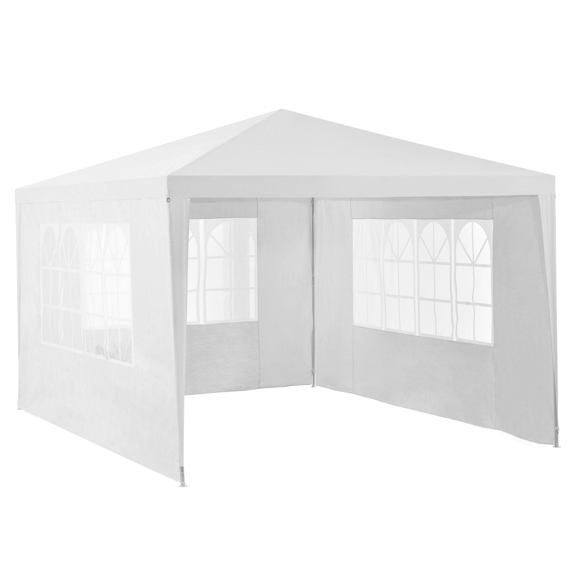 Gazebo per Eventi Wedau con Copertura Impermeabile 400x300x255 cm Bianco casa.pro