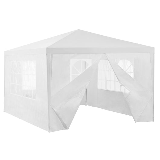 Gazebo per Eventi Wedau con Copertura Impermeabile 400x300x255 cm Bianco casa.pro