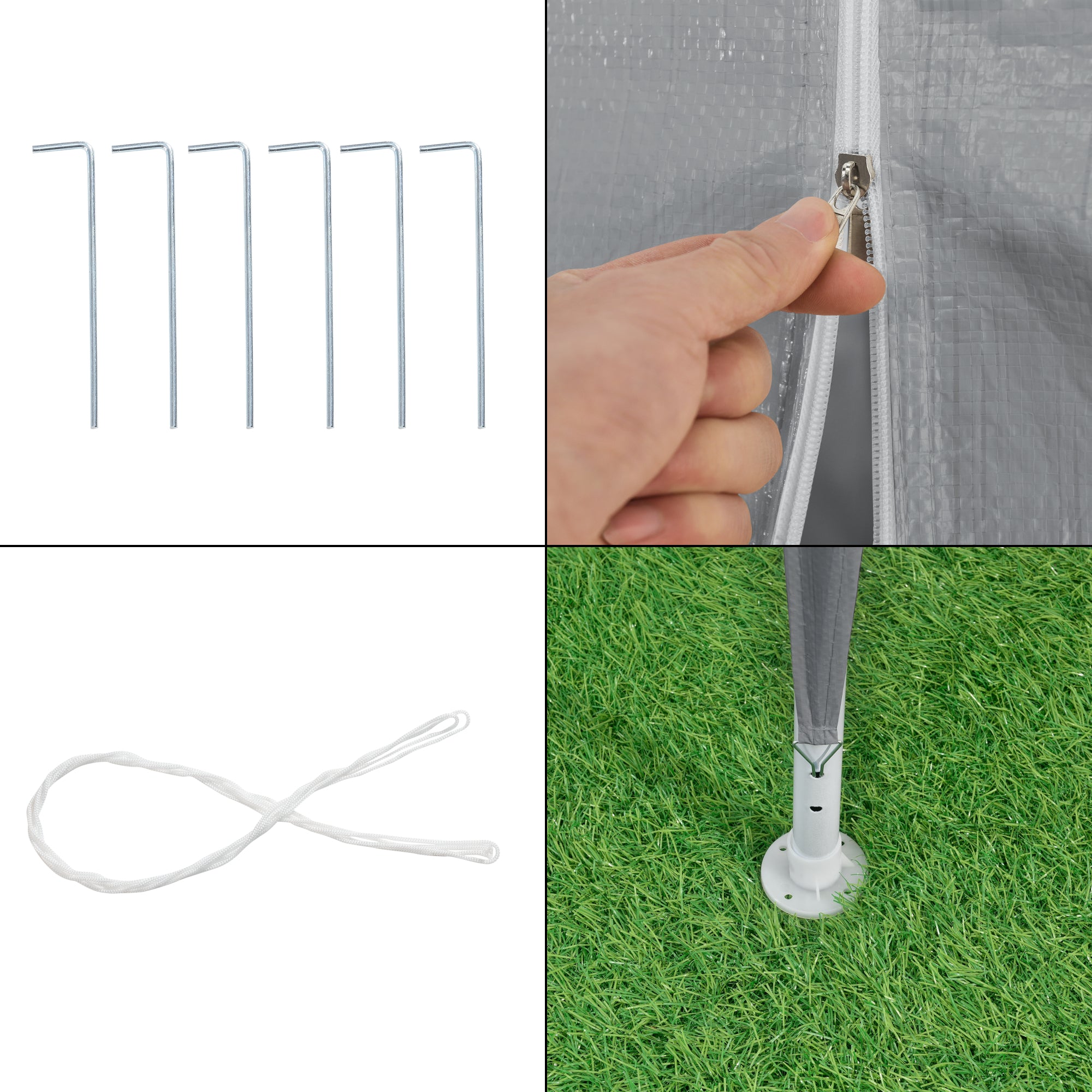 Gazebo per Eventi Wedau con Copertura Impermeabile 600x300x255 cm Grigio Scuro casa.pro