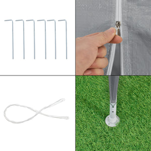 Gazebo per Eventi Wedau con Copertura Impermeabile 600x300x255 cm Grigio Scuro casa.pro