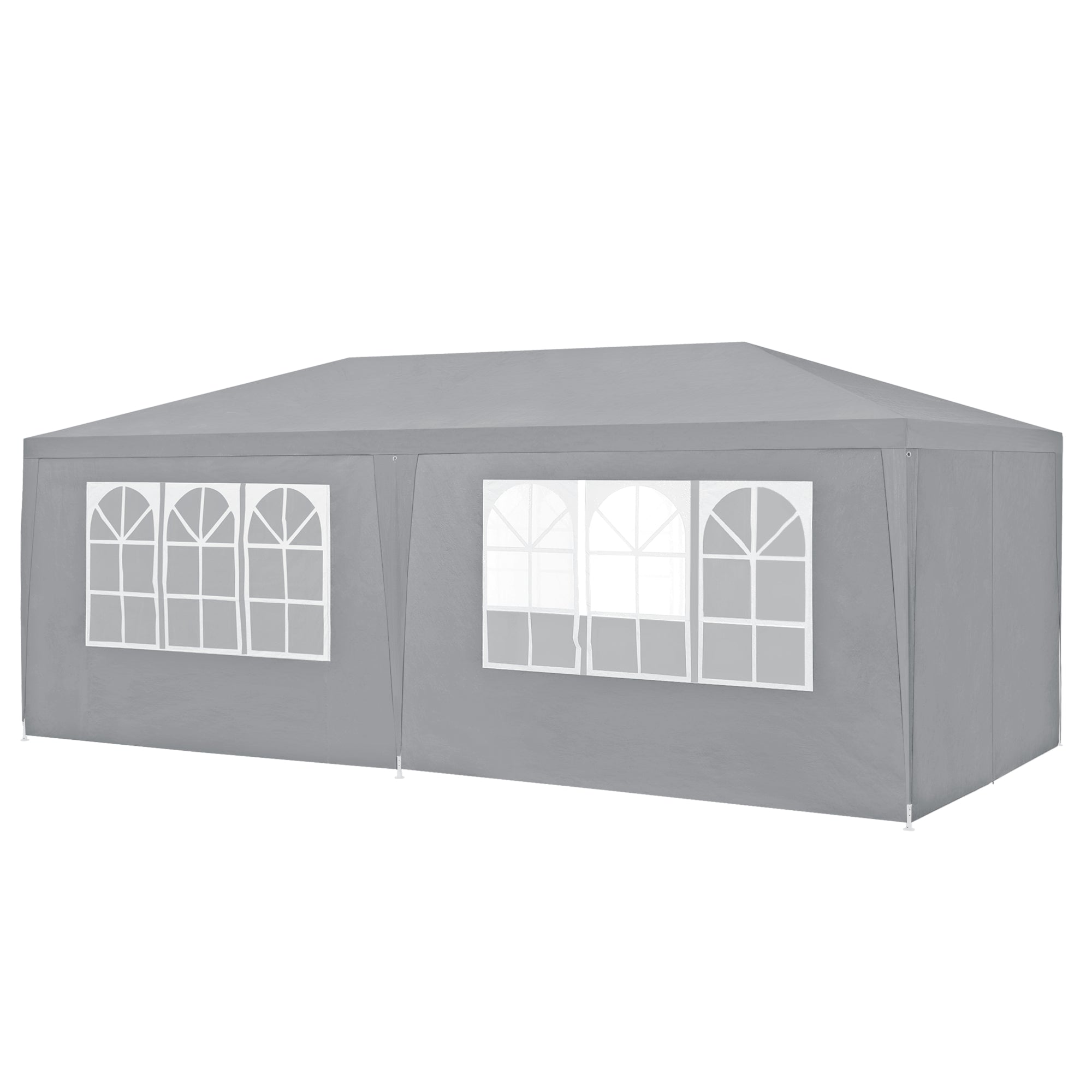 Gazebo per Eventi Wedau con Copertura Impermeabile 600x300x255 cm Grigio Scuro casa.pro
