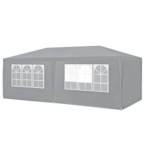 Gazebo per Eventi Wedau con Copertura Impermeabile 600x300x255 cm Grigio Scuro casa.pro