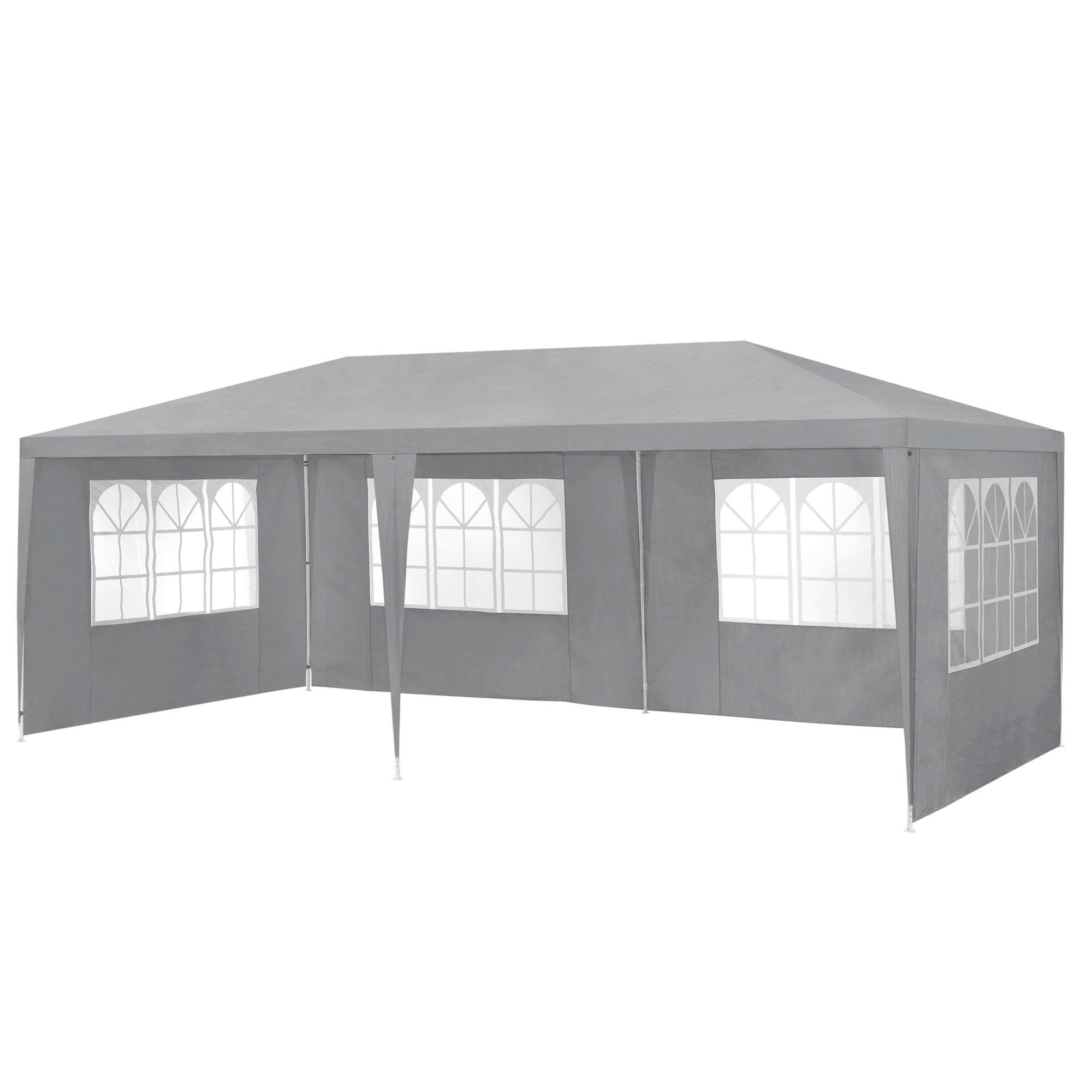 Gazebo per Eventi Wedau con Copertura Impermeabile 600x300x255 cm Grigio Scuro casa.pro