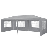 Gazebo per Eventi Wedau con Copertura Impermeabile 600x300x255 cm Grigio Scuro casa.pro
