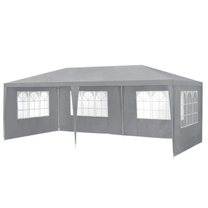 Gazebo per Eventi Wedau con Copertura Impermeabile 600x300x255 cm Grigio Scuro casa.pro