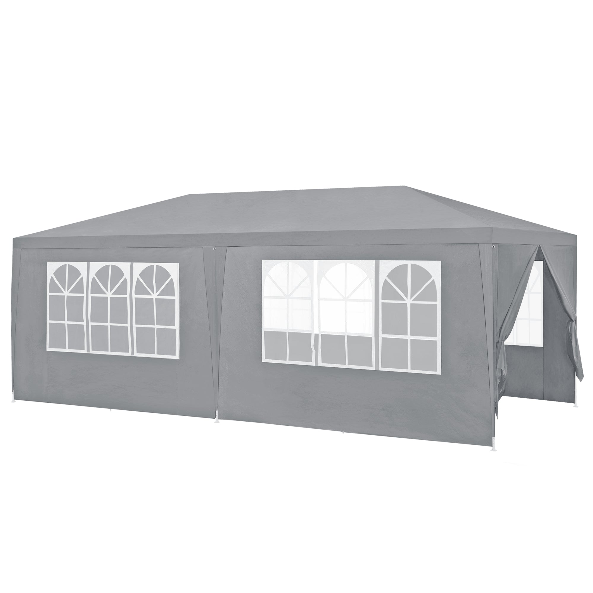 Gazebo per Eventi Wedau con Copertura Impermeabile 600x300x255 cm Grigio Scuro casa.pro