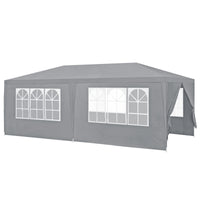 Gazebo per Eventi Wedau con Copertura Impermeabile 600x300x255 cm Grigio Scuro casa.pro