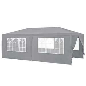 Gazebo per Eventi Wedau con Copertura Impermeabile 600x300x255 cm Grigio Scuro casa.pro