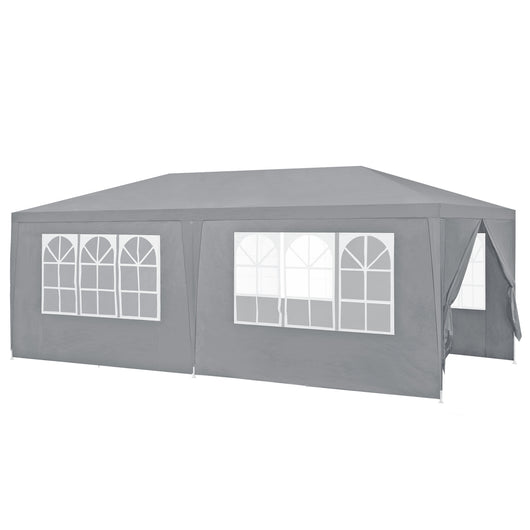 Gazebo per Eventi Wedau con Copertura Impermeabile 600x300x255 cm Grigio Scuro casa.pro
