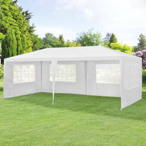 Gazebo per Eventi Wedau con Copertura Impermeabile 600x300x255 cm Bianco casa.pro