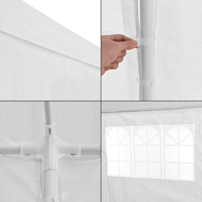 Gazebo per Eventi Wedau con Copertura Impermeabile 600x300x255 cm Bianco casa.pro