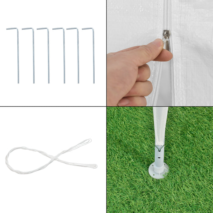 Gazebo per Eventi Wedau con Copertura Impermeabile 600x300x255 cm Bianco casa.pro