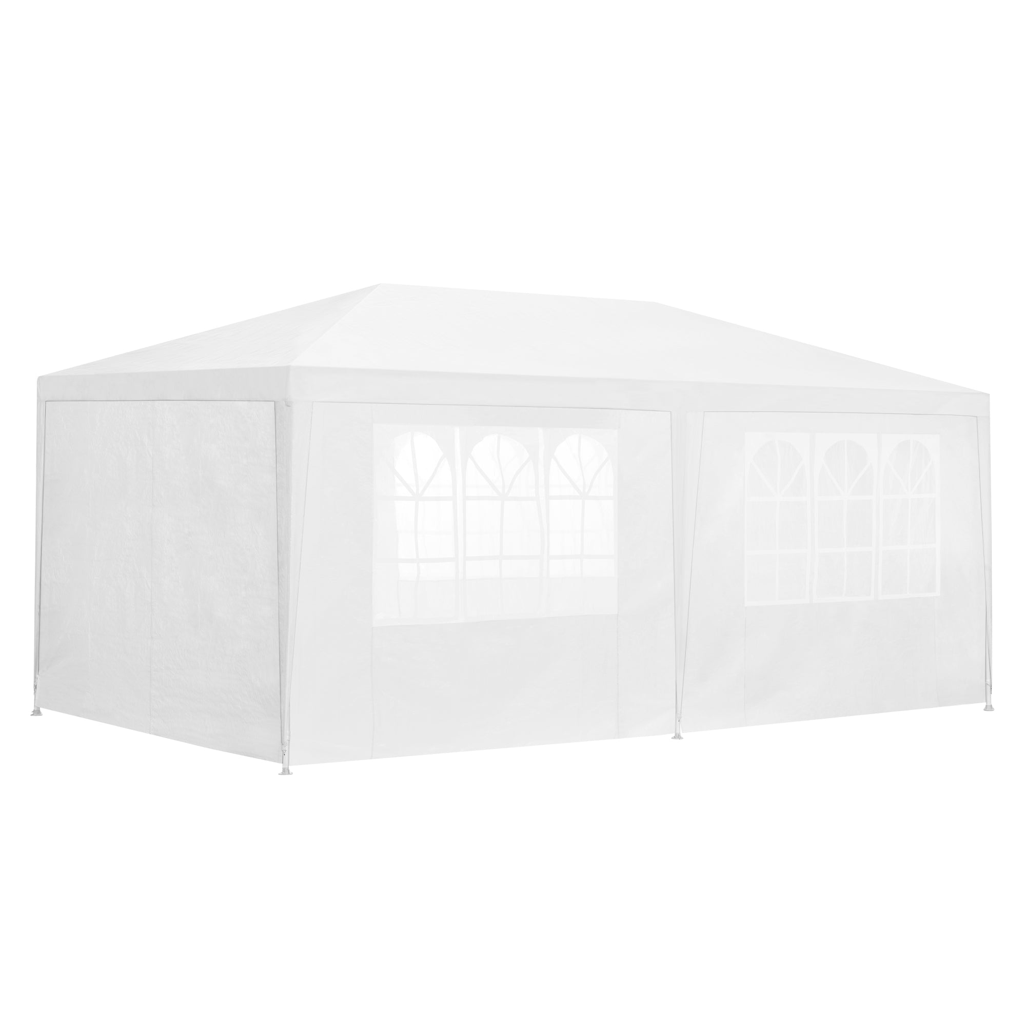 Gazebo per Eventi Wedau con Copertura Impermeabile 600x300x255 cm Bianco casa.pro