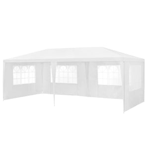 Gazebo per Eventi Wedau con Copertura Impermeabile 600x300x255 cm Bianco casa.pro