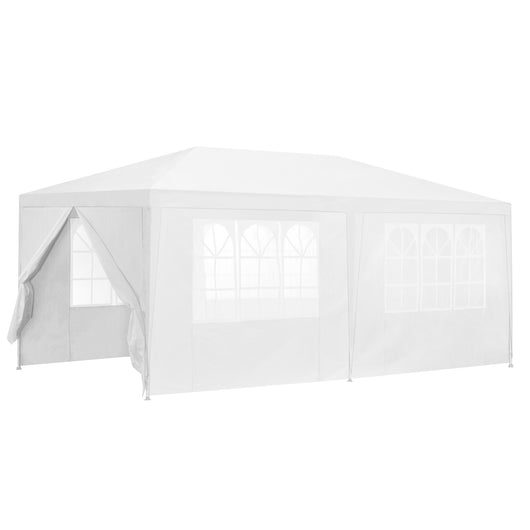 Gazebo per Eventi Wedau con Copertura Impermeabile 600x300x255 cm Bianco casa.pro