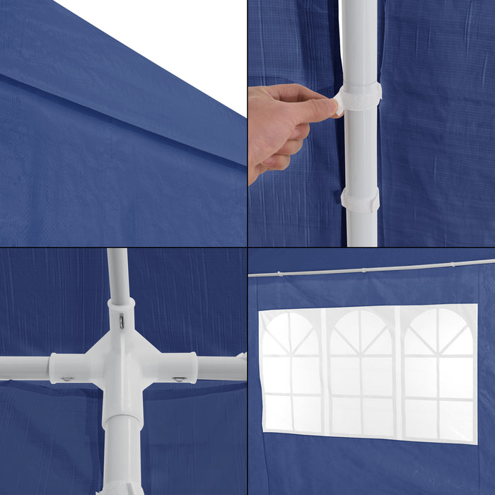 Gazebo per Eventi Wedau con Copertura Impermeabile 600x300x255 cm Blu Scuro casa.pro