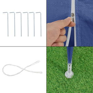 Gazebo per Eventi Wedau con Copertura Impermeabile 600x300x255 cm Blu Scuro casa.pro