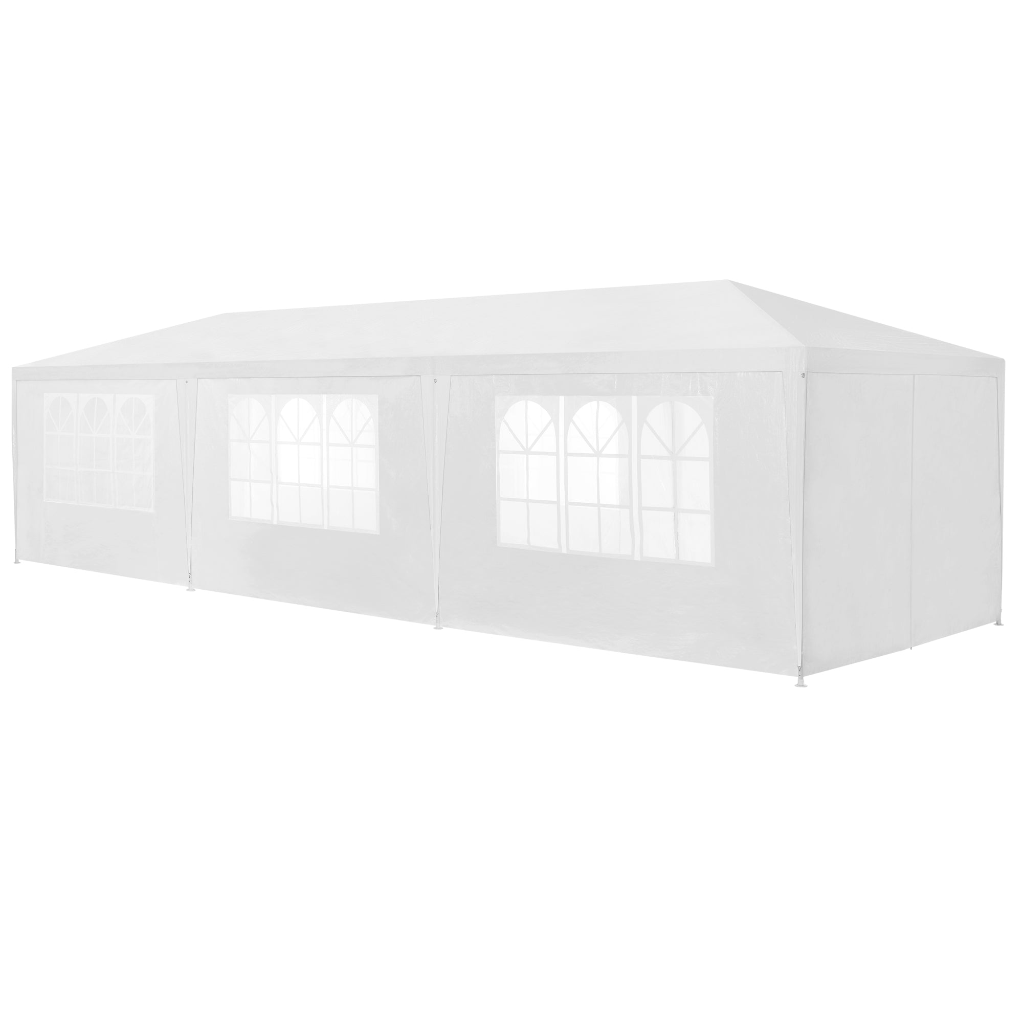 Gazebo per Eventi Wedau con Copertura Impermeabile 900x300x255 cm Bianco casa.pro