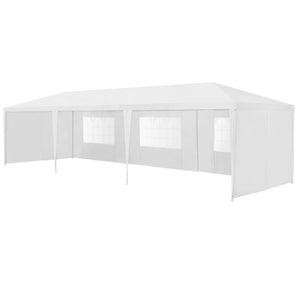 Gazebo per Eventi Wedau con Copertura Impermeabile 900x300x255 cm Bianco casa.pro