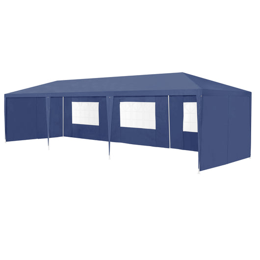 Gazebo per Eventi Wedau con Copertura Impermeabile 900x300x255 cm Blu Scuro casa.pro