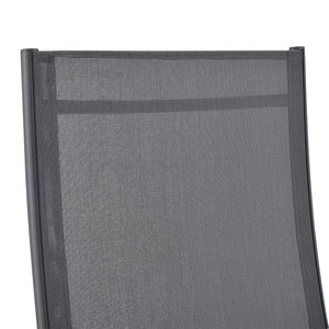 Set Kalamata di 2 Sedie Pieghevoli da Giardino con Braccioli e Schienale Reclinabile - Grigio Scuro [en.casa]