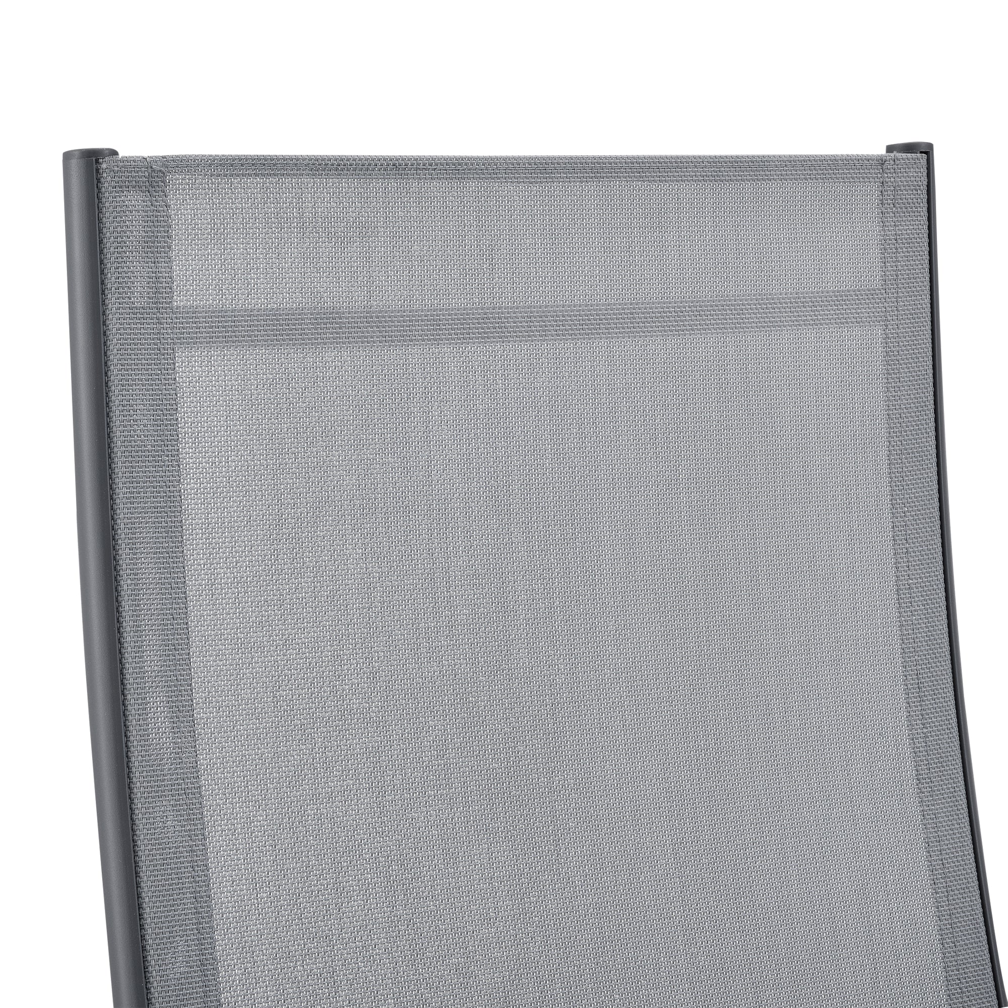 Set Kalamata di 2 Sedie Pieghevoli da Giardino con Braccioli e Schienale Reclinabile - Grigio Chiaro [en.casa]