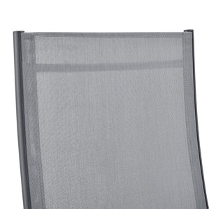 Set Kalamata di 2 Sedie Pieghevoli da Giardino con Braccioli e Schienale Reclinabile - Grigio Chiaro [en.casa]