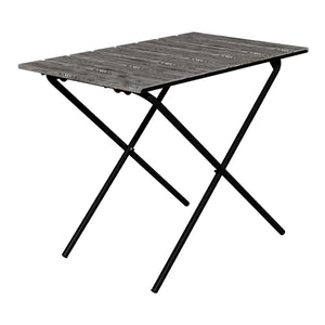 Tavolo Pieghevole Cavallino da Picnic con Piano Grigio Venato [en.casa]