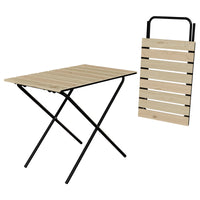Tavolo Pieghevole Cavallino da Picnic con Piano Legno Naturale [en.casa]