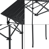 Tavolo Portatile da Campeggio Castilenti con Borsa di Trasporto - Nero [en.casa]