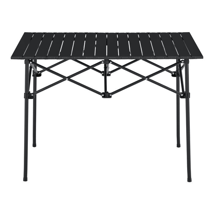 Tavolo Portatile da Campeggio Castilenti con Borsa di Trasporto - Nero [en.casa]