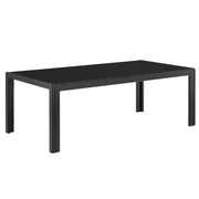 Tavolino da esterno in vetro 100 x 50 x 35 cm nero 03_0004134