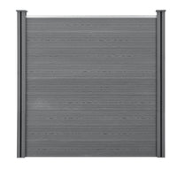 Recinzione da giardino frangivista in legno composito 187 cm grigio 03_0001478