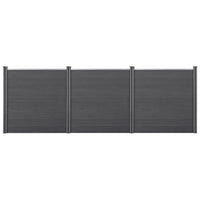 Recinzione in WPC per Giardino Staccionata Frangivista Alta 183 cm Lunga 531 cm Grigio NEU.HOLZ
