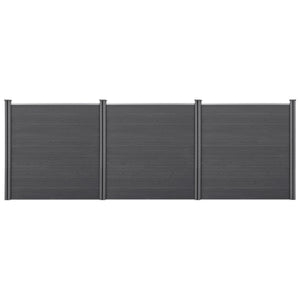Recinzione in WPC per Giardino Staccionata Frangivista Alta 183 cm Lunga 531 cm Grigio NEU.HOLZ