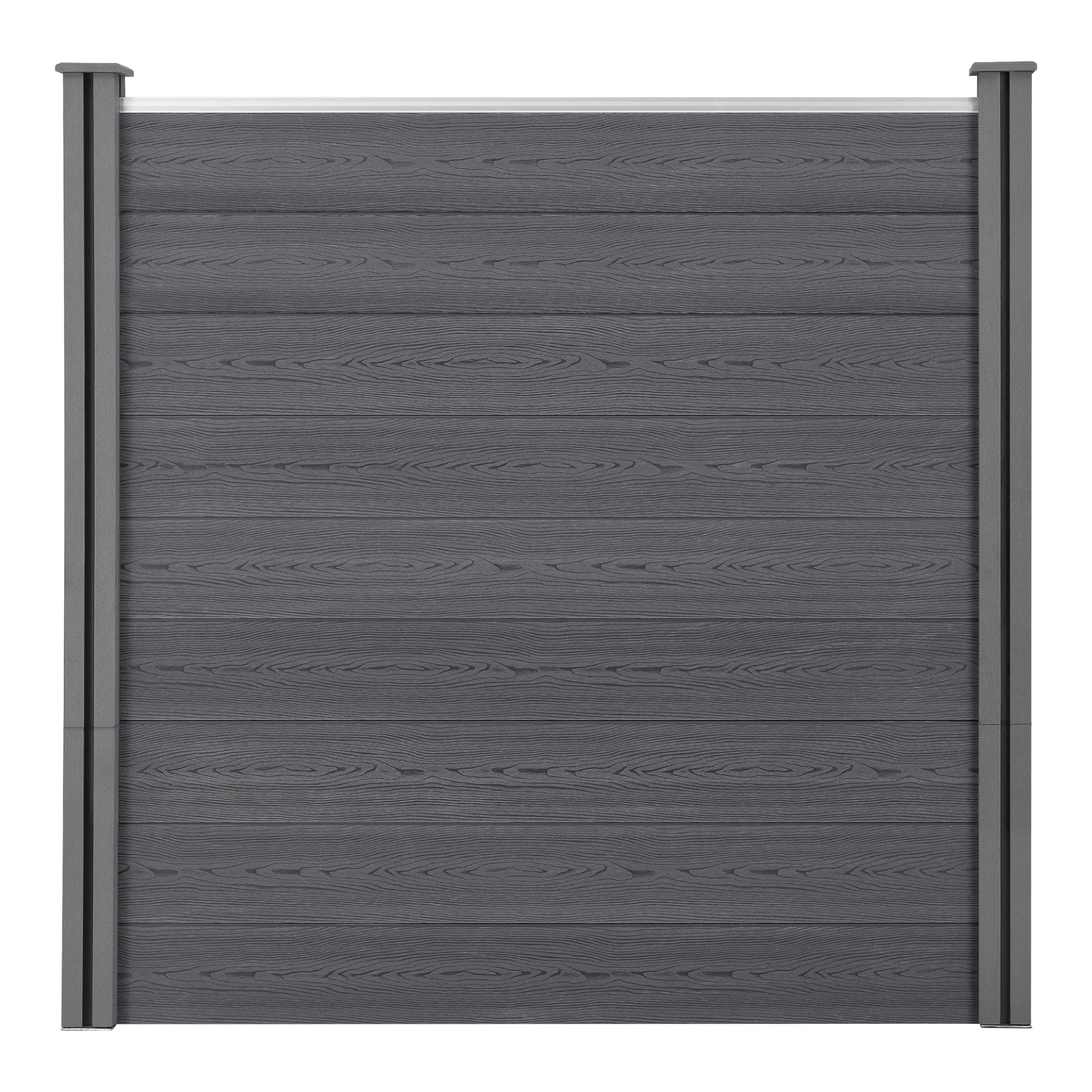 Recinzione in WPC per Giardino Staccionata Frangivista Alta 183 cm Lunga 187 cm Grigio NEU.HOLZ