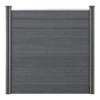 Recinzione in WPC per Giardino Staccionata Frangivista Alta 183 cm Lunga 187 cm Grigio NEU.HOLZ